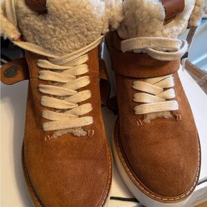 COACH Tan Suede Boots
